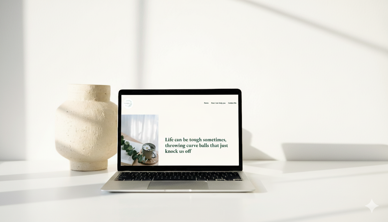 Professional website design mockup on a laptop