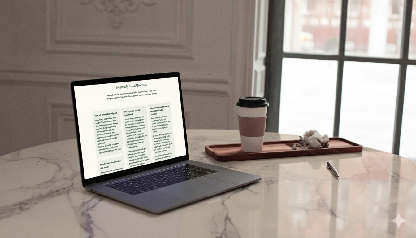 Professional website design mockup on a laptop